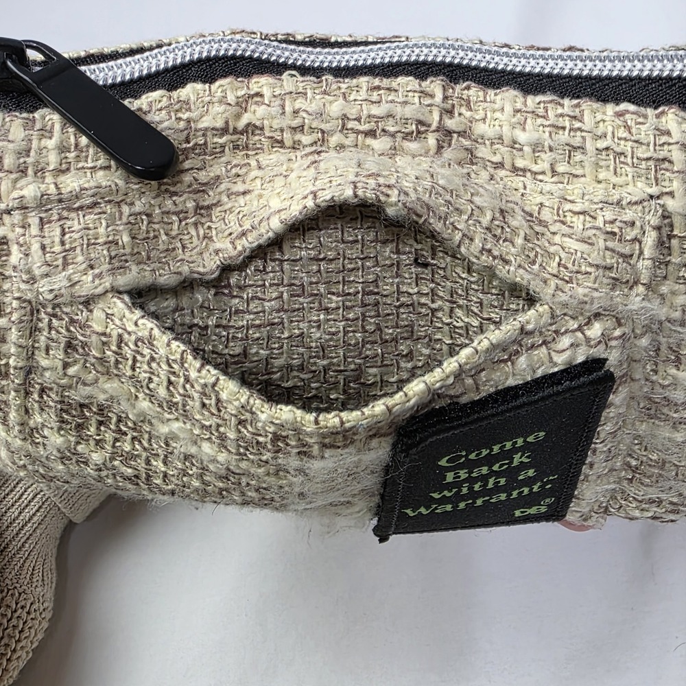 Dime Bags Hemp Zip Pouch "Come Back With a Warrant" Stash Bag Natural - Picture 6 of 13